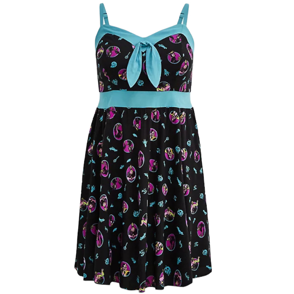 Torrid NWT Sweetheart Tie Front Dress Disney Villains Adjustable Strap Size 3X - Picture 6 of 10